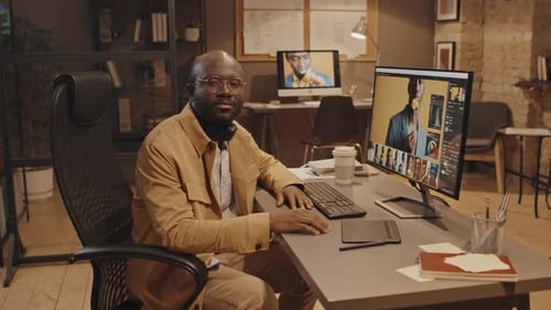 Portrait of African American Office Worker