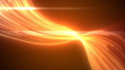 Abstract Golden Particles Flowing Loop Background