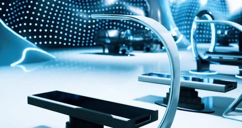 Futuristic Abstract Digital Technology Environment Flythrough Background