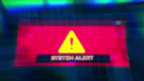 Digital Glitch System Alert Error Message Screen