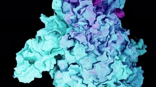 Vivid Convergence: Blau-, Rosa- und Violettpigmente vermischen und verschmelzen zu einem faszinierenden Display