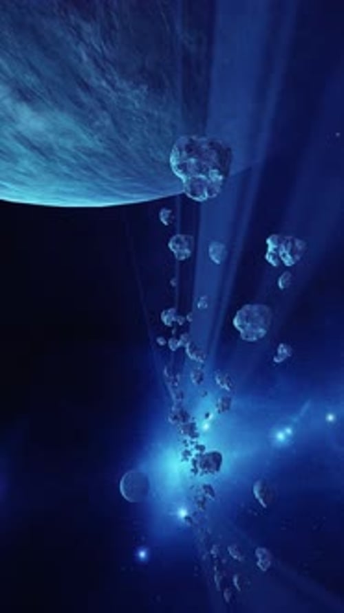 a Large Cluster of Asteroids Near an Unknown Planet Vertical