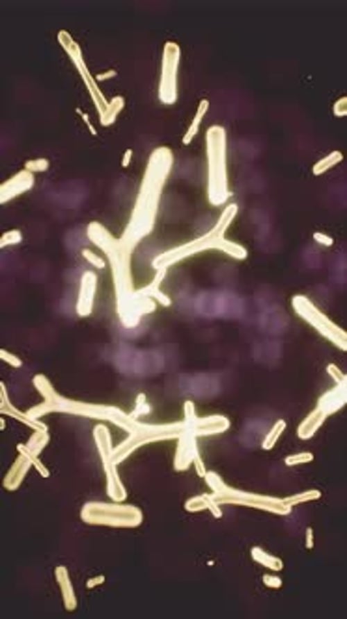 Abstract Glowing Microorganisms Science Background