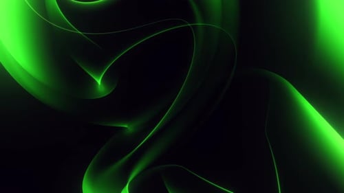 Futuristic Green Curvy Abstract Modern Background Loop