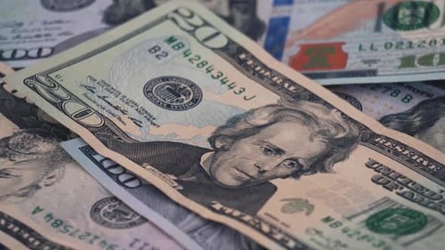 Close Up of US Dollar Bills