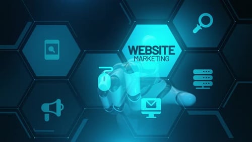 Website Marketing touch screen animation