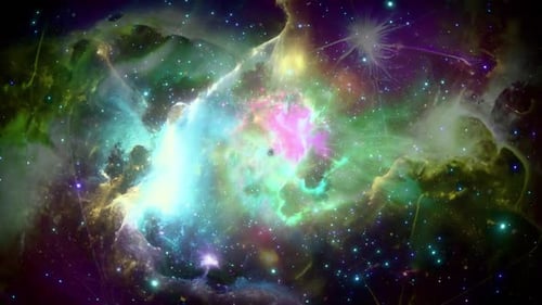 Nebelwolkenanimation im Universum