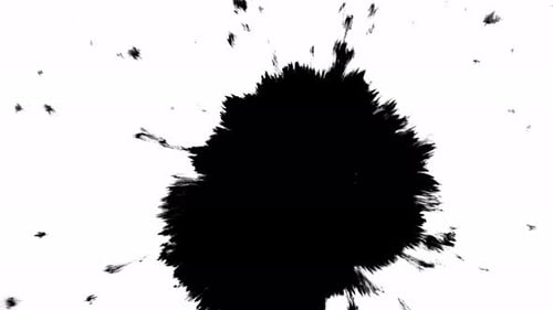 Abstraktion Schwarze Tinte auf Weiß für visuelle Projekte