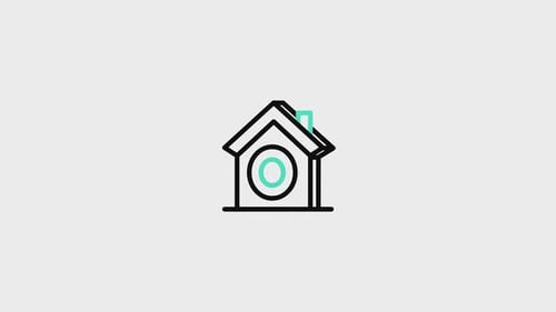 Minimalist Smart Home Power Button Icon Animation