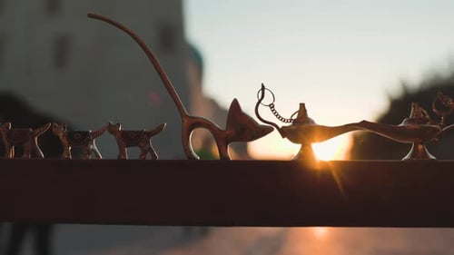 Lembranças de bronze e ouro em Bukhara