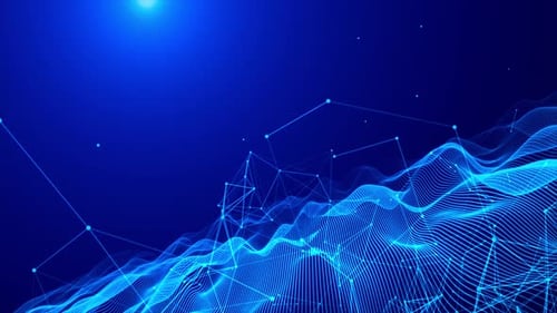 Plexus Technology Network Background Loop Blue