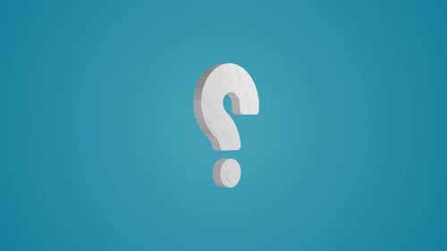 Animated 3D Question Mark Rotation