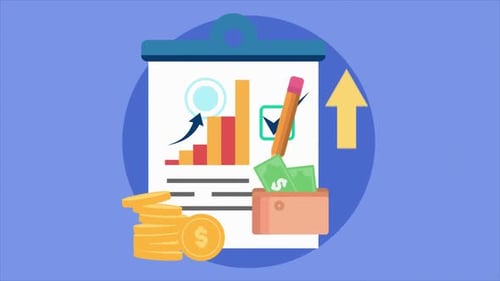 Animated Financial Growth and Business Analysis Infographic