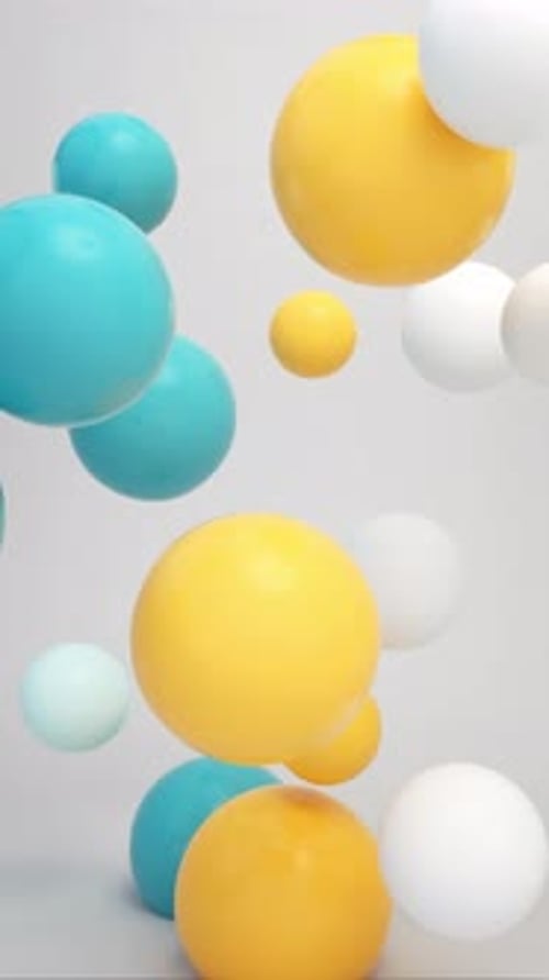 Colorful Floating Balls 4k Loop Animation