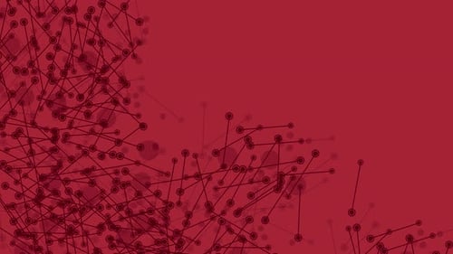 Animación de patrones de fondo de red abstracta futurista: visualización de datos digitales de alta tecnología