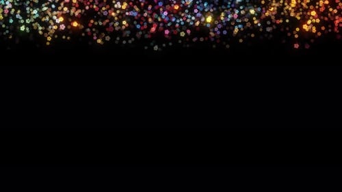 Glowing Flower Falling Animation Background, Romantic Flower Particle Falling. Flower Made With Part