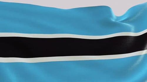 Realistic Botswana Flag Waving Seamless Loop