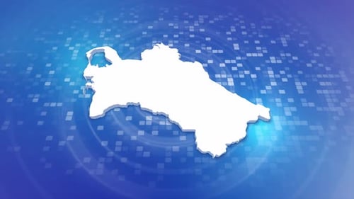 Country Map Outline Reveal on Futuristic Digital Background