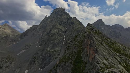 Mountains and plateau with drone footage