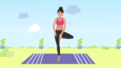 Girl Practicing Yoga -International Yoga Day