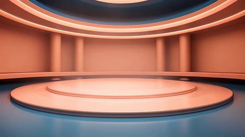 Modern 3D Virtual Studio Background for Corporate Events