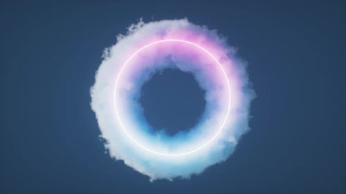 Isolated soft cloud with circle shape