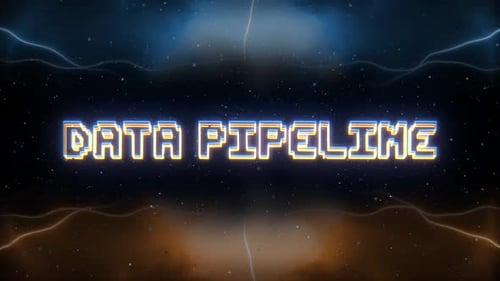 Futuristic Data Pipeline Reveal with Glowing Neon Circuit Lines