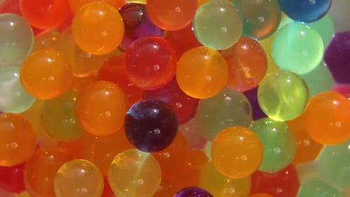 Colorful Gel Beads Close Up Abstract Background