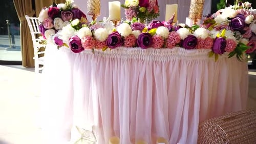 Floral Table Decorations for Wedding Reception