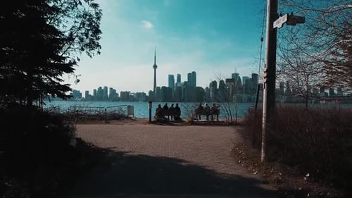 Downtown Toronto, From Toronto Islands, Ontario, Winter Canada