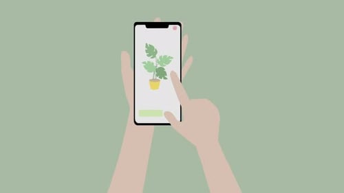 Animated Illustration of a Hand Scrolling a Mobile Screen