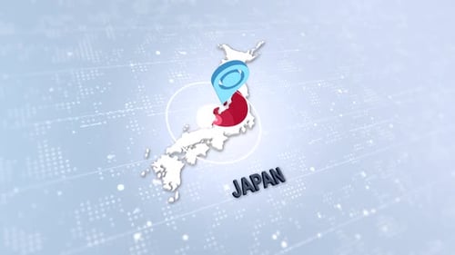 Japan Map With Marker
