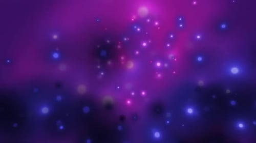 Vibrant Neon Blue and Purple Glowing Particles Background Animation