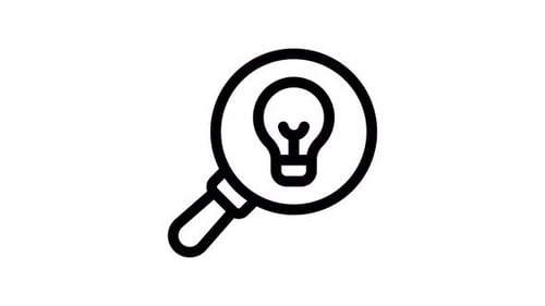 inspiration line icon animation