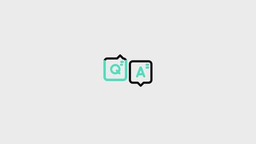 Minimalist Flat Design Q&A Chat Bubbles Icon Animation