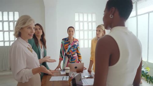 Professional Women Brainstorming Ideas in a Meeting