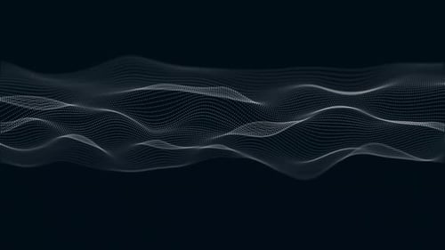 Flowing Abstract Particle Wave Digital Background