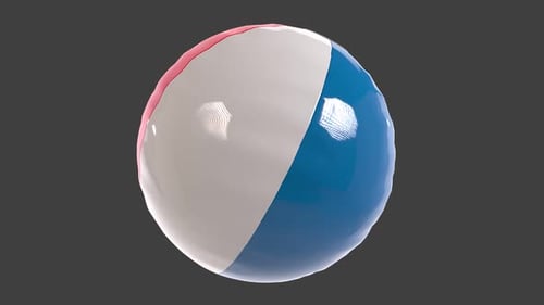 Beach Ball 3d object rotating loop