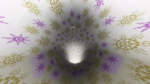 White Abstract Background Christmas Flakes Tunnel Backdrop 4k Resolution 60 Fps