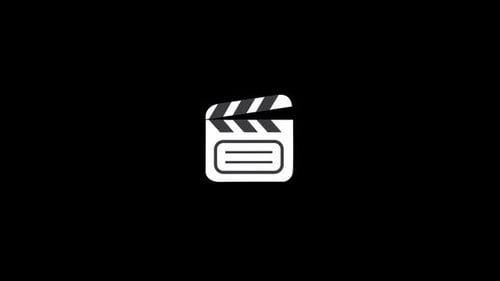 Flat Design Clapperboard Icon Reveal Animation