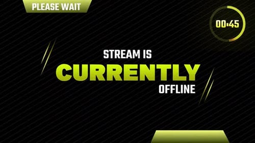 Dynamic Stream Offline Screen with Animated Countdown Timer