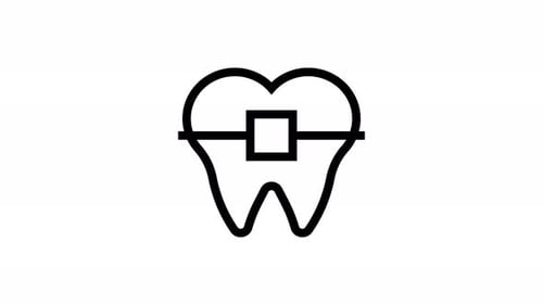 braces line icon animation