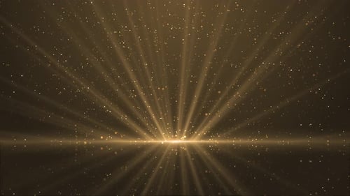 Elegant Golden Particles Light Rays Loop Background