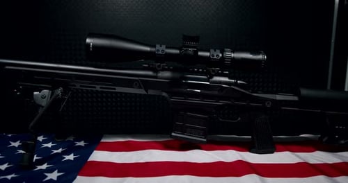 Black Rifle on an American Flag
