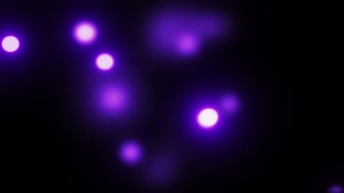 Floating Purple Glowing Particles Abstract Motion Background