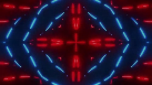 Padrão dinâmico de luz vermelha e azul criando vídeo de fundo energético