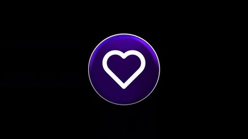 Modern 3D Rotating Heart Icon Animation
