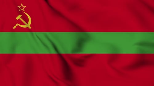 Transnistrian Flag Waving Seamless Loop Animation