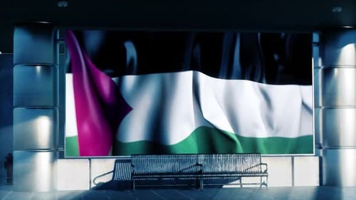 Dynamic Waving Flag Animation Background