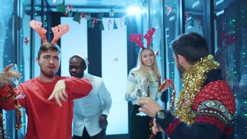 A Server Room Transforms Into a Festive Christmas Party Filled with Joy